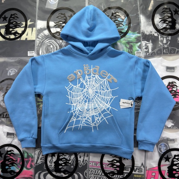sp5derworldwide Other - Sp5der OG Web V2 Hoodie ‘Dusty Blue’